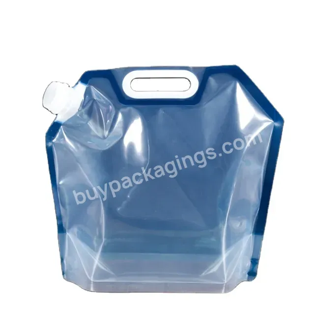 2.5l Custom Big Capacity Transparent Clear Wine Bag Liquid Pouch With Spout Tote