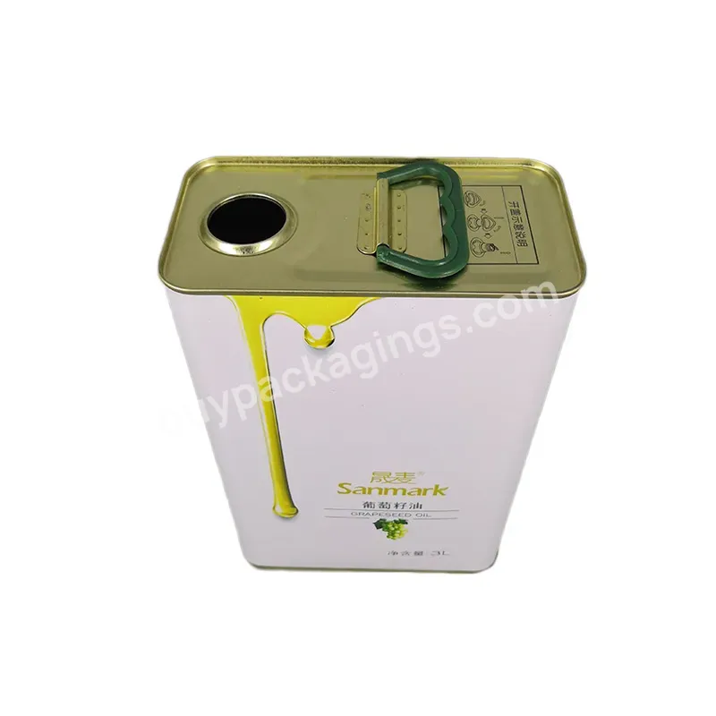 2.5l F Style Tin Can Used For Oil Square Cooking Olive Oil Petrol Metal Tin Can Containers Wholesale