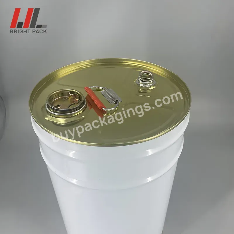 25l Tight Head Steel Drum,25 Liters Metal Bucket Pail With Double Metal Bung Lid