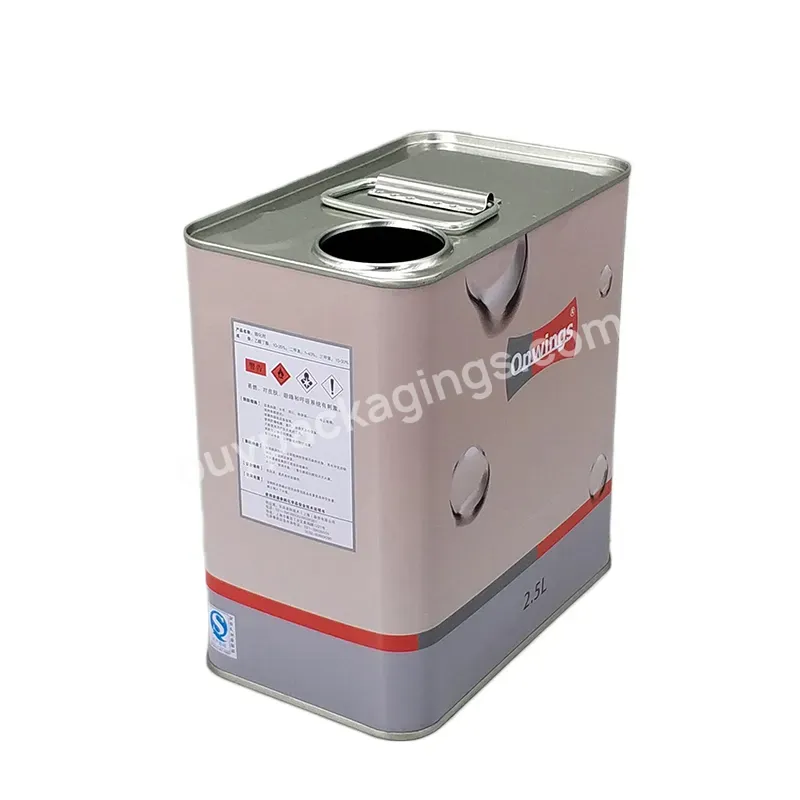 2.5ll 1 Gallon Square Metal Cans 4l Empty Metal Engine Oil Packaging Chemical Tin Can