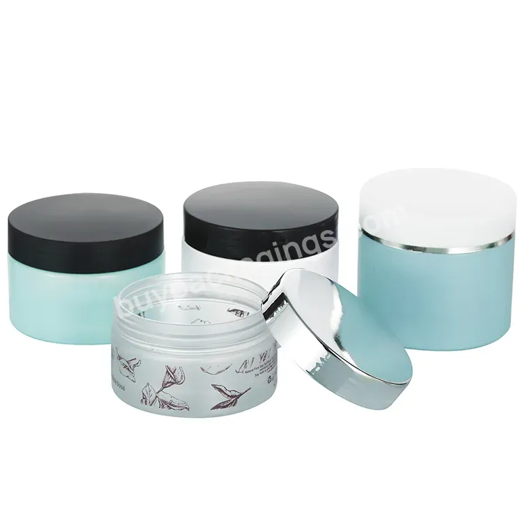 25ml 30ml 40ml 50ml 60ml 80ml 100ml Logo Print Empty Plastic Pet Cosmetic Jar Containers Facial Cream Pot For Cosmetics