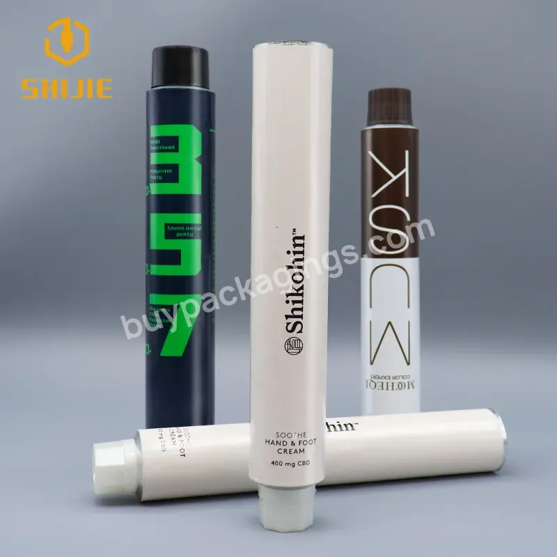 25ml 50ml 80ml 100ml 135ml 130ml Aluminum Cream Tubes For Cosmetics With Tail Clip Customized Hand Cream Packaging Metal Tube