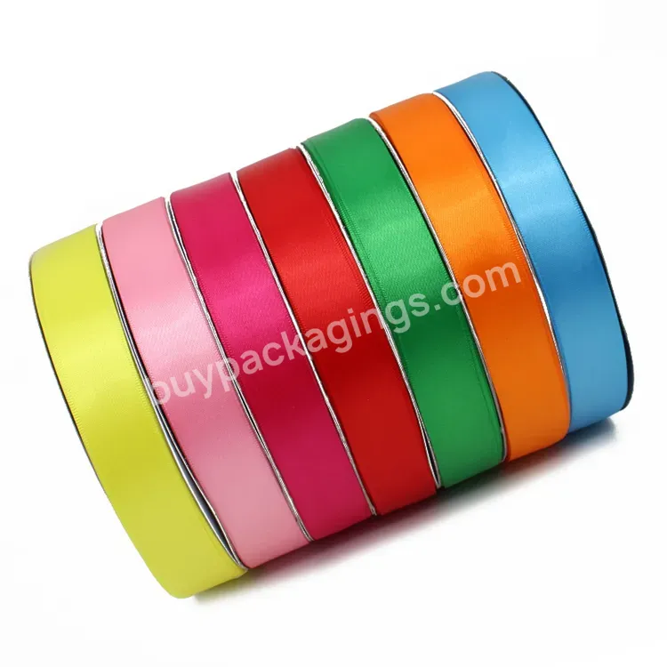 25mm Satin Ribbon Gift Packing Solid Color Single Face Satin Ribbon 100% Polyester Satin Ribbon - Buy Solid Color Satin Ribbon/ Lanyard/fabric Bulk,Gift Packing Wholesale Solid Color Satin Ribbon 100% Polyester,Satin Ribbon Roll.