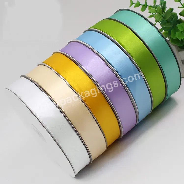 25mm Satin Ribbon Gift Packing Solid Color Single Face Satin Ribbon 100% Polyester Satin Ribbon - Buy Solid Color Satin Ribbon/ Lanyard/fabric Bulk,Gift Packing Wholesale Solid Color Satin Ribbon 100% Polyester,Satin Ribbon Roll.