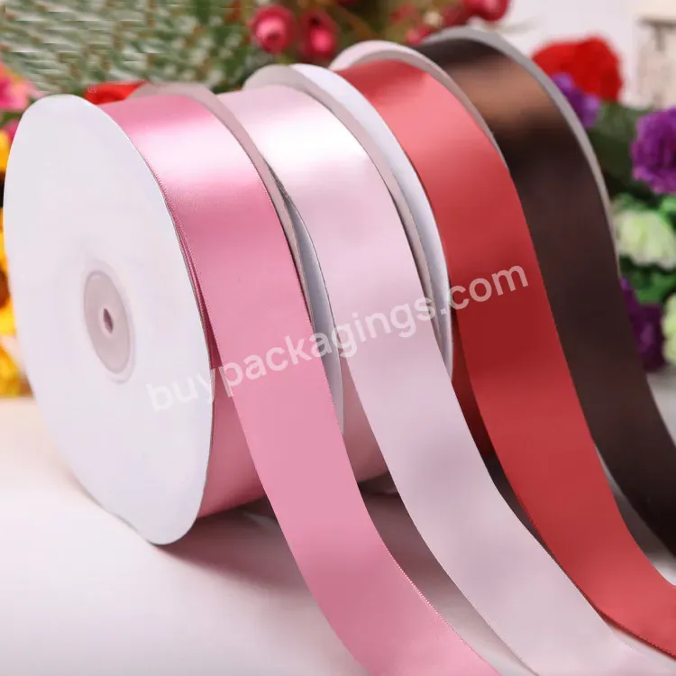 25mm Silk Ribbon Roll Gift Packing Solid Color Single Face Satin Ribbon 100% Polyester Satin Ribbon Roll - Buy Solid Color Satin Ribbon/ Lanyard/fabric Bulk,Gift Packing Wholesale Solid Color Satin Ribbon 100% Polyester,Satin Ribbon Roll.