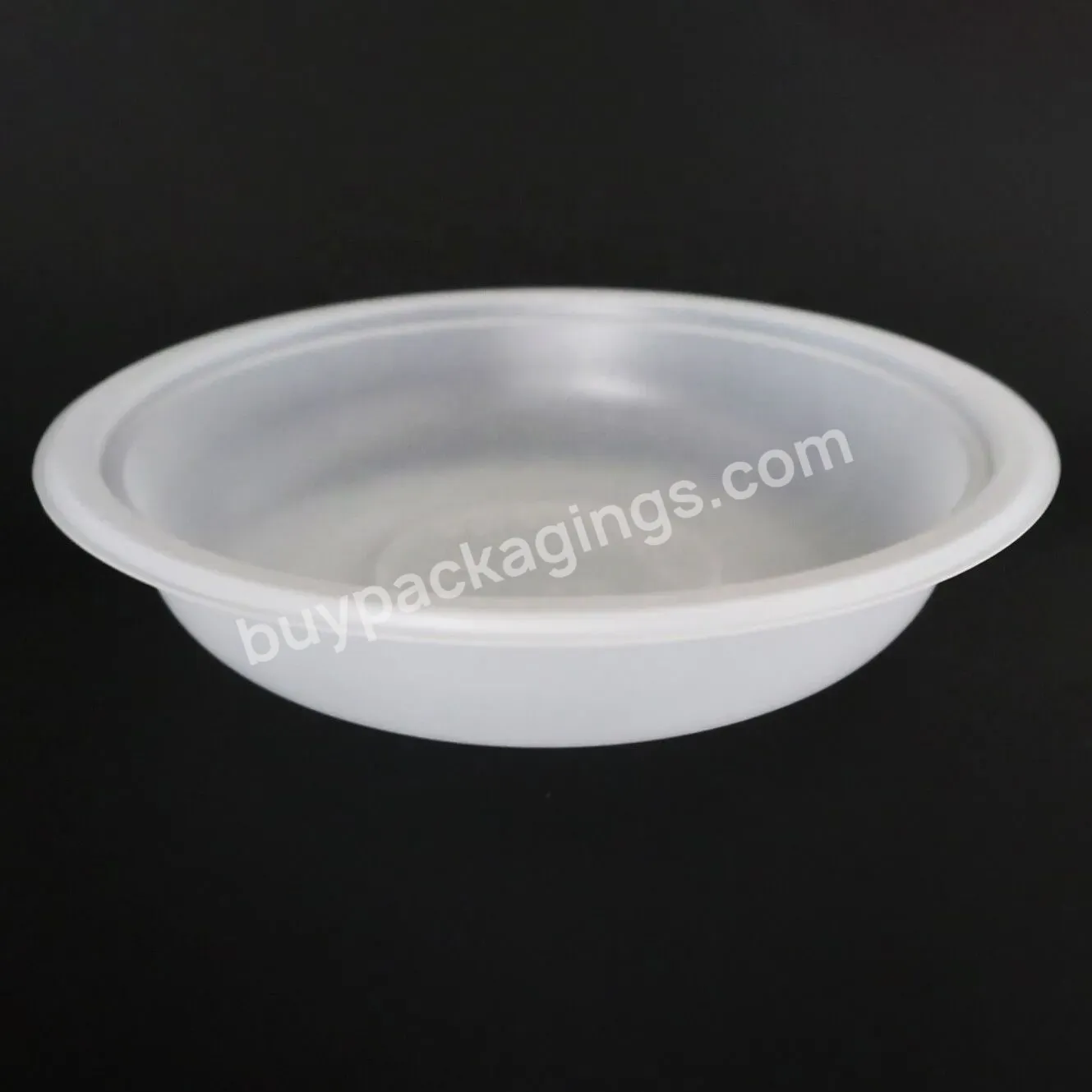 26oz 750ml Round Pet Take Away Transparent Disposable Plastic Fruit Salad Bowl Food Prep Plate Bowls