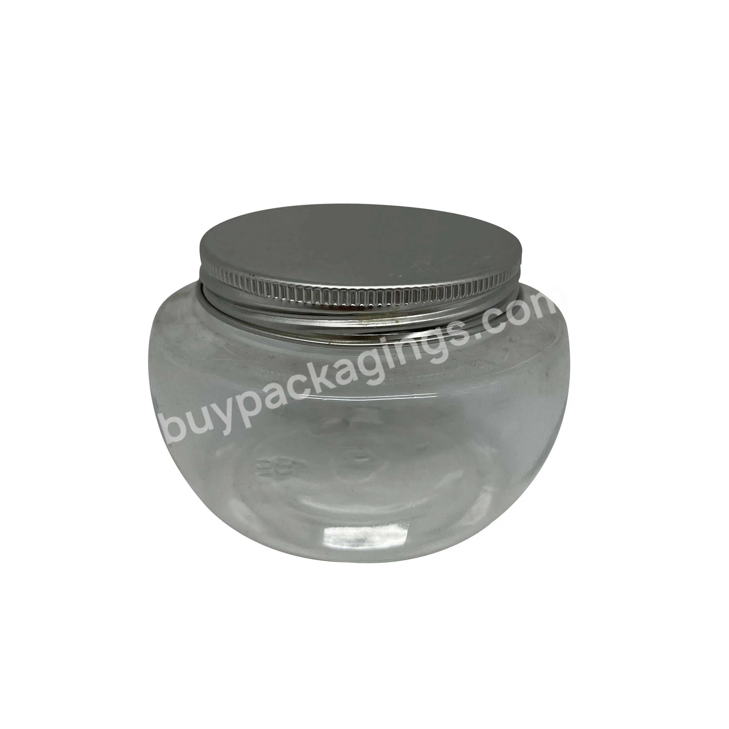 270ml Wholesale Plastic Jar With Aluminum Cap House Hold Storage Jar Sugar Chocolate Jar