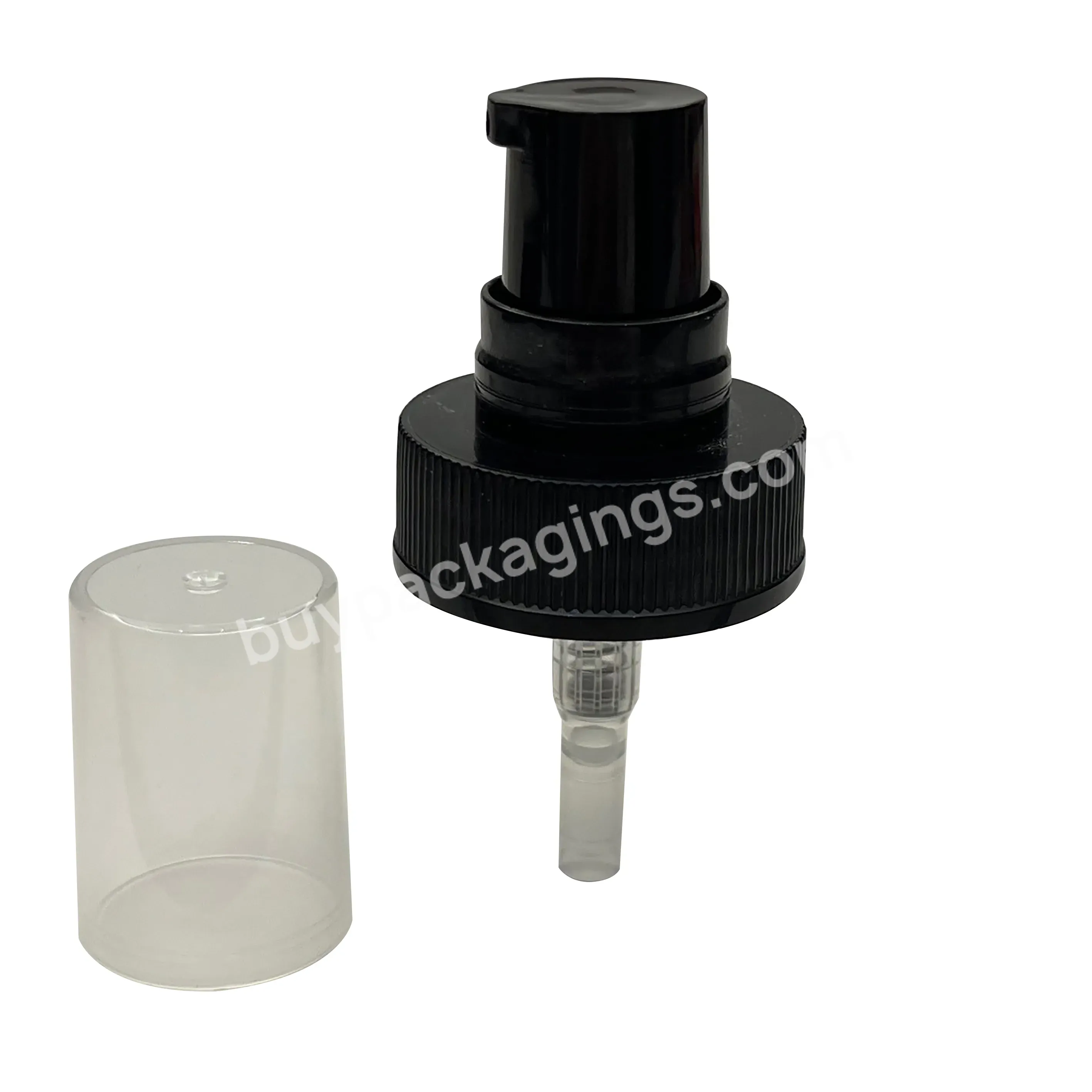 28/400 Black Ribbed Collar Lotion Pump Dispenser Serum Pump Treatment Pump