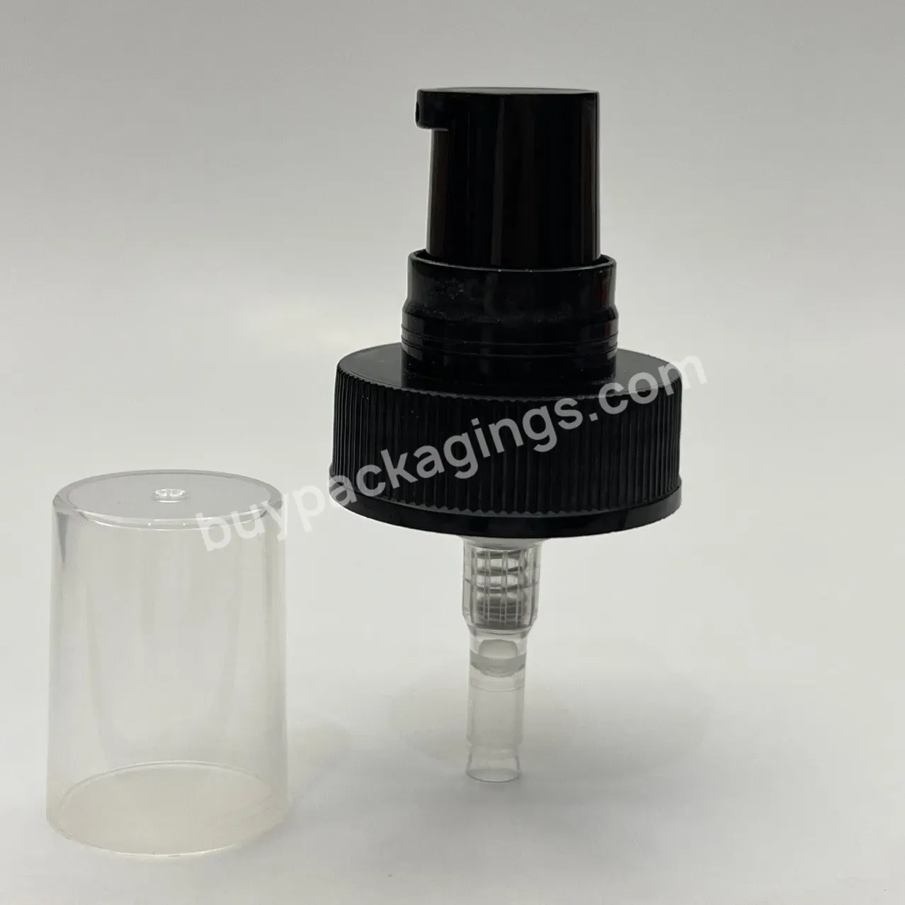 28/400 Black Ribbed Collar Lotion Pump Dispenser Serum Pump Treatment Pump