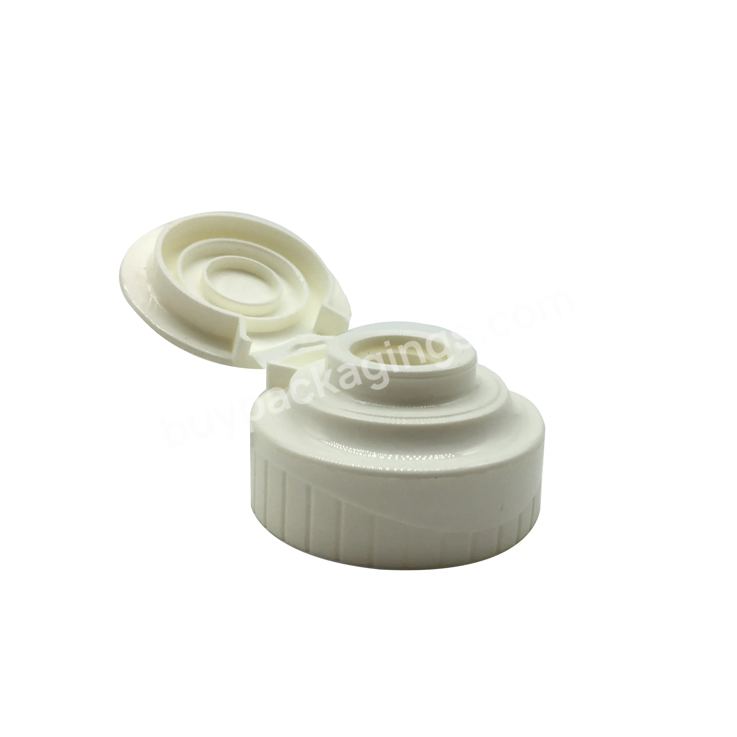 28/400 Plastic Pp Flip Top Cap With Silicone Value For Sauce Honey Bottles