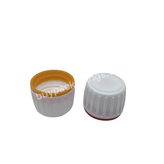 28/410 28mm White Red Yellow Plastic Tamper Evident Proof Cap With Insert For Glass Syrup Bottles