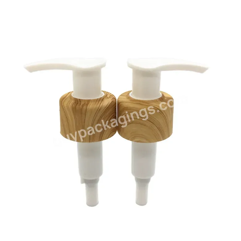 28/410 Bamboo Printing/wood Grain Wrapped Shampoo Lotion Pump Dispenser Manufacturer/wholesale