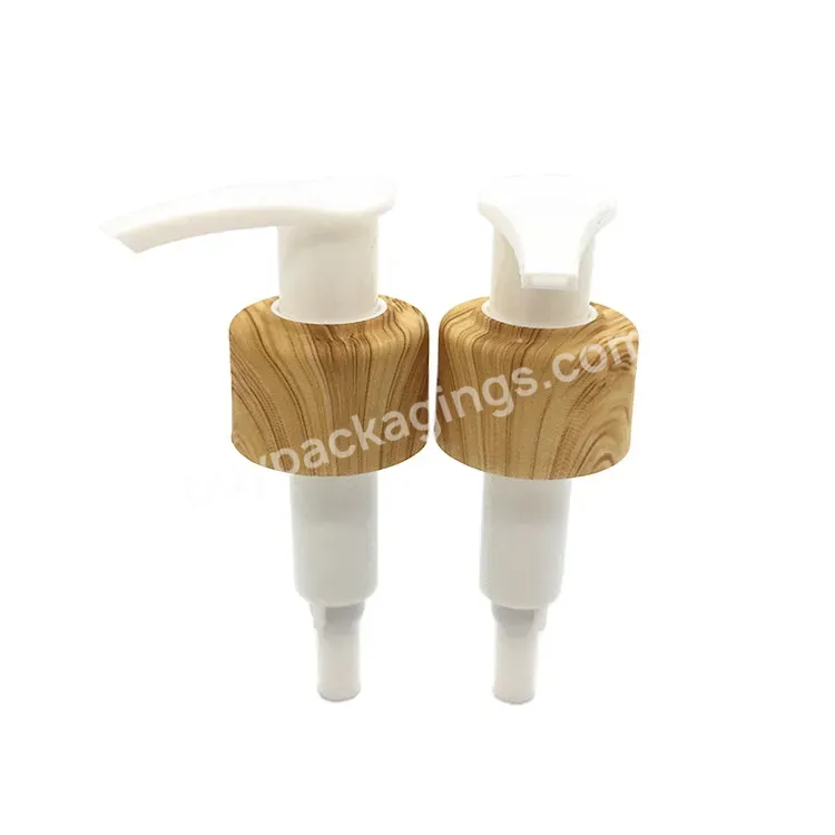 28/410 Bamboo Printing/wood Grain Wrapped Shampoo Lotion Pump Dispenser Manufacturer/wholesale