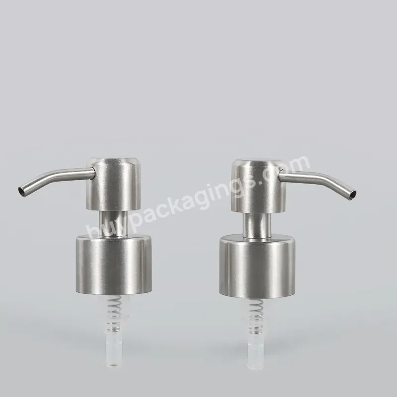 28/410 Sus304 Stainless Steel Silver Soap Dispenser Lotion Pump For Hand Wash Bottle Packaging