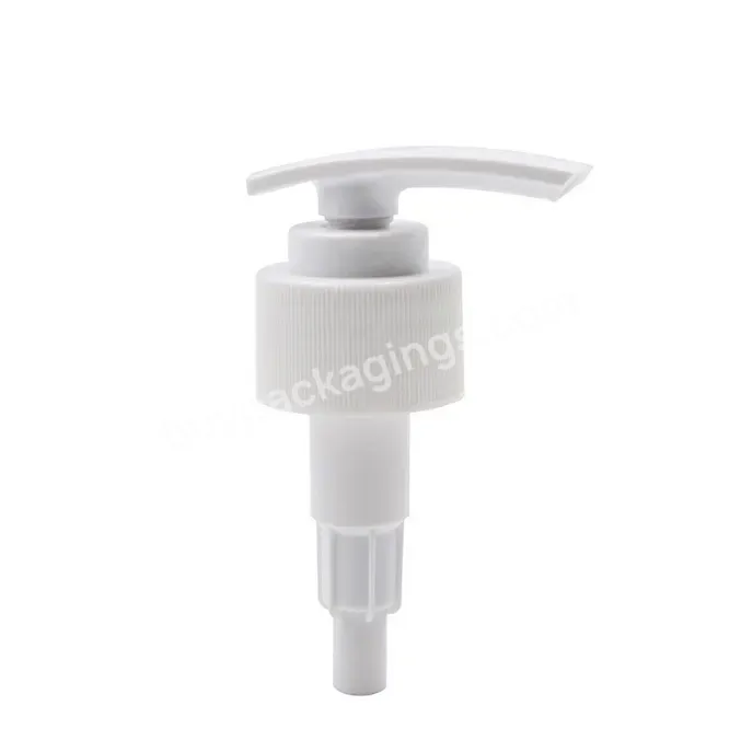 28/410 White Thread Up And Down Lock Shower Gel Pump Head Hand Washing Liquid Pump Plastic Press Lotion Pump