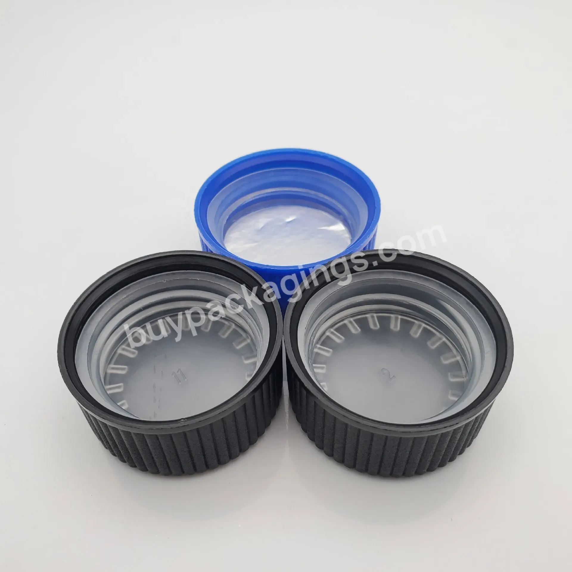 28mm 28/400 Blue Black Red Plastic Pp Child Proof Resistant Crc Cap Lid For Medicine Bottle