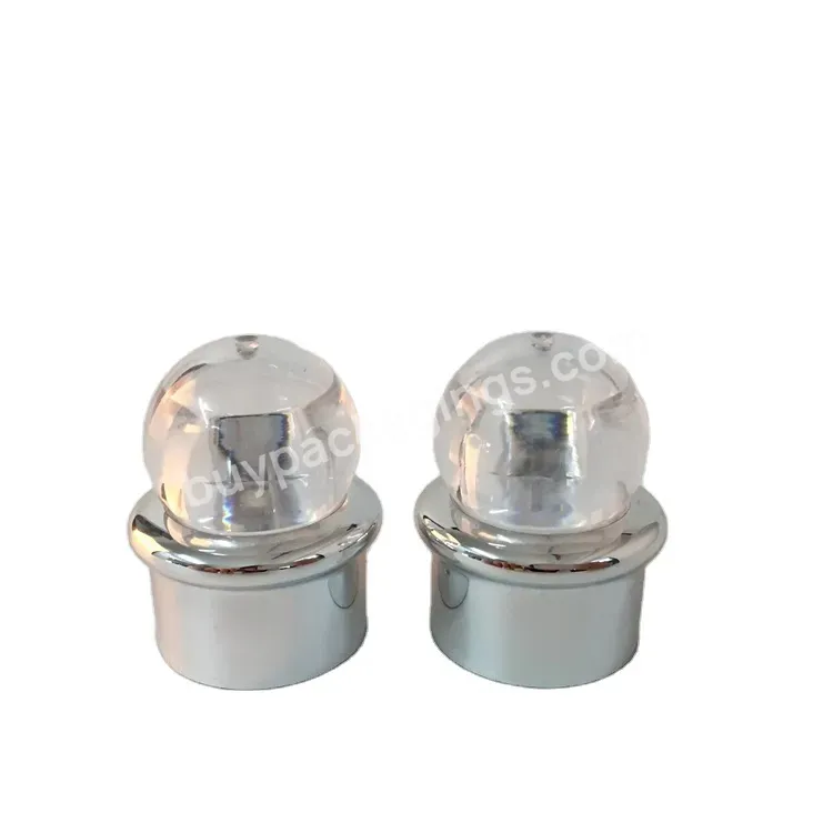 28mm 28/410 Uv Coated Glossy Silver Finish Pp Plastic Screw Cap For Personal Care Packaging