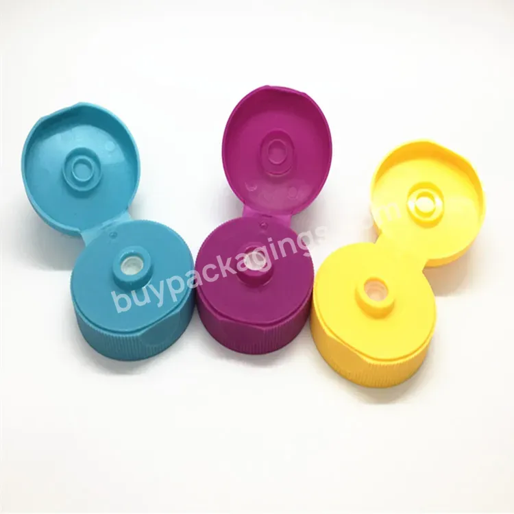 28mm 38mm Plastic White Spout Cap Flip Top Cap With Silicone Valve For Plastic Squeeze Bottle