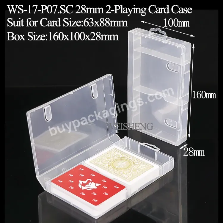 28mm Super Clear Double 2 Grid Playing Card Case Plastic Container Poker For Pokemon Cards Deck Box - Buy 2 Grid Playing Card Plastic Container,Playing Card Case,Poker Tuck Boxes.