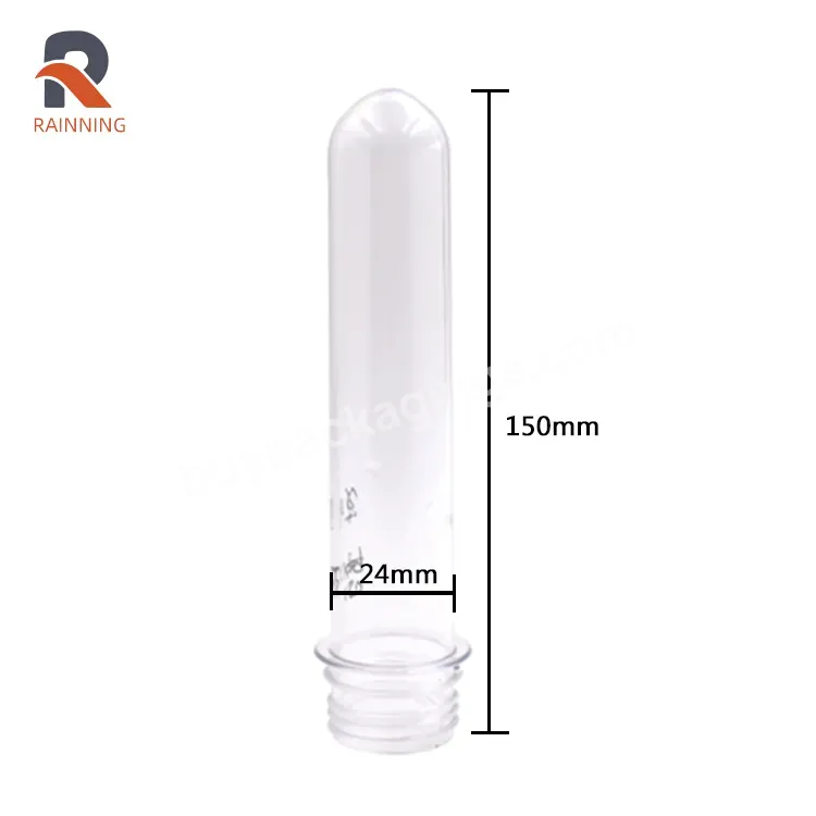 28x160mm Clear Plastic Tube Round Bottom Test Tube With Screw Lid