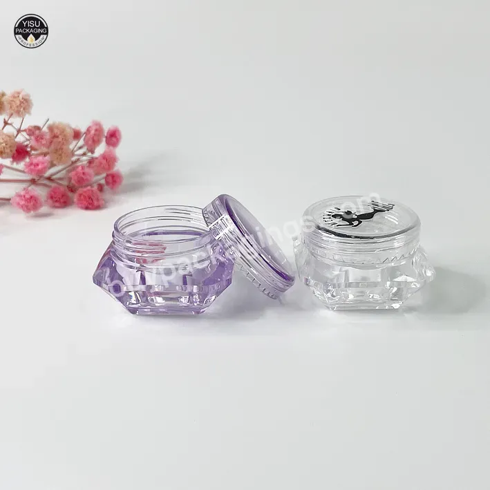 2g 3g 5g 10g 20g 30g Ps Transparent Clear Plastic Cosmetic Jars Empty Sample Container For Eye Cream,Eye Shadow