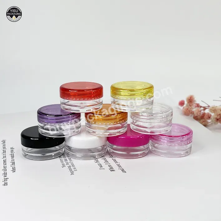 2g 3g 5g 10g 20g 30g Ps Transparent Clear Plastic Cosmetic Jars Empty Sample Container For Eye Cream,Eye Shadow