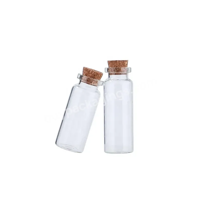 2ml 3ml 4ml 5ml 6ml Sample Container 7ml 8ml 10ml 12ml Glass Vial Transparent Cork Bottle For Sales