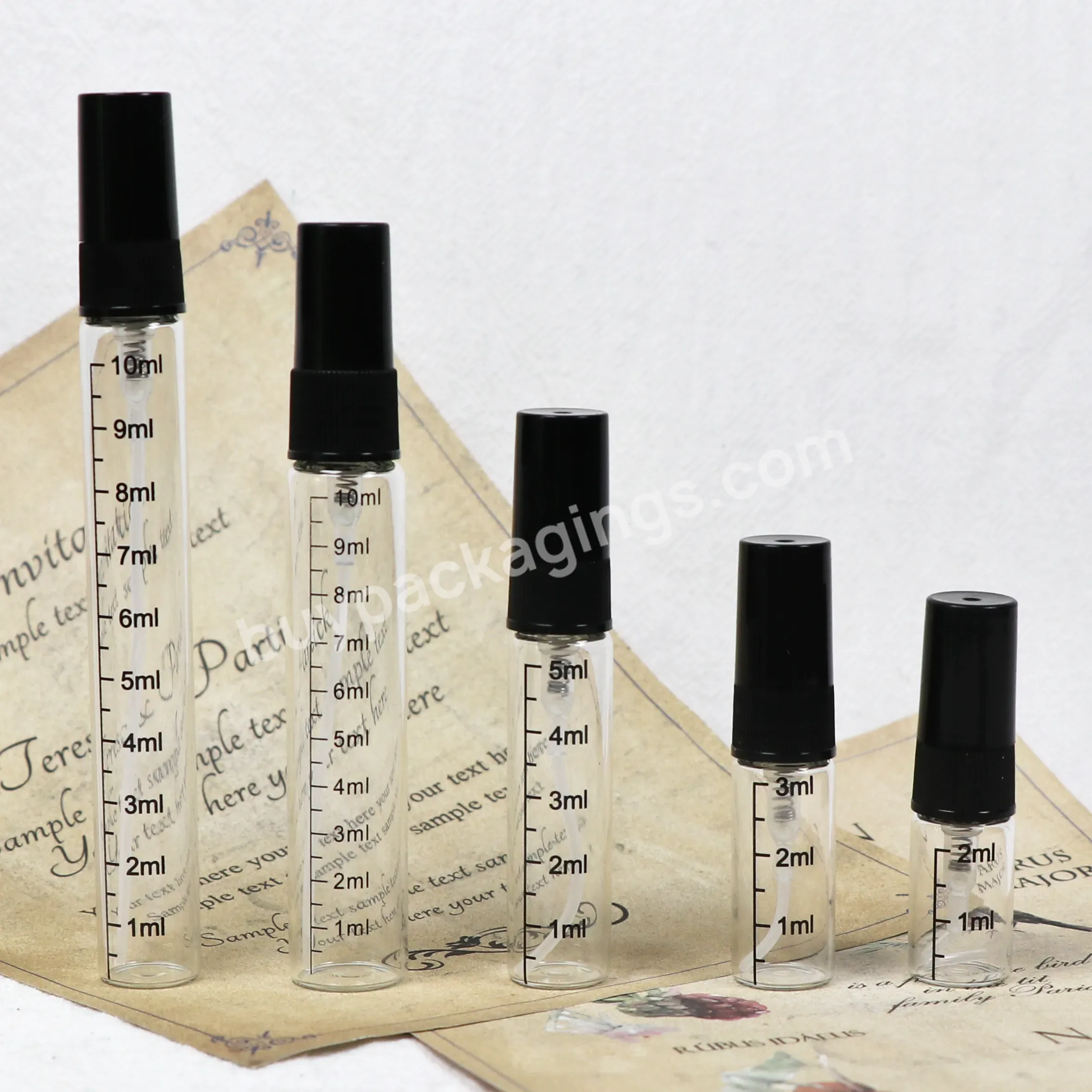 2ml 3ml 5ml 10ml Atomizer Glass Perfume Sample Bottles With Graduate Cosmetic Glass Perfume Gift Bottle