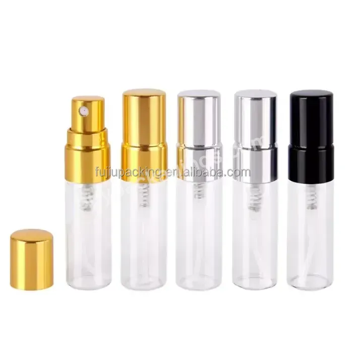 2ml 3ml 5ml 10ml Light Luxury Mini Glass Vials Sample Tester Perfume Glass Mist Spray Bottle With Aluminum Sprayer