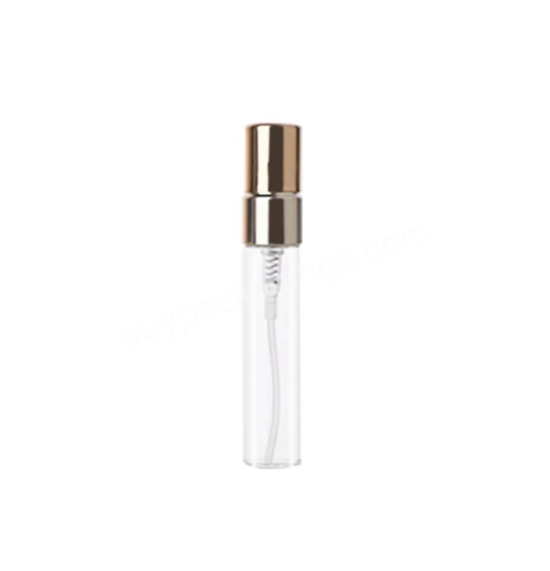 2ml 3ml 5ml 10ml Small Capacity Round Glass Perfume Bottle Screw Type Portable Cosmetic Bottle With Gold Spray