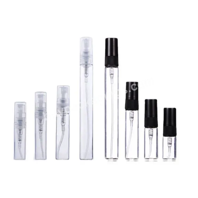 2ml 3ml 5ml 10ml Stock Round Transparent Perfume Bottle Glass Spray Bottle With Clear Cap With Clear Sprayer