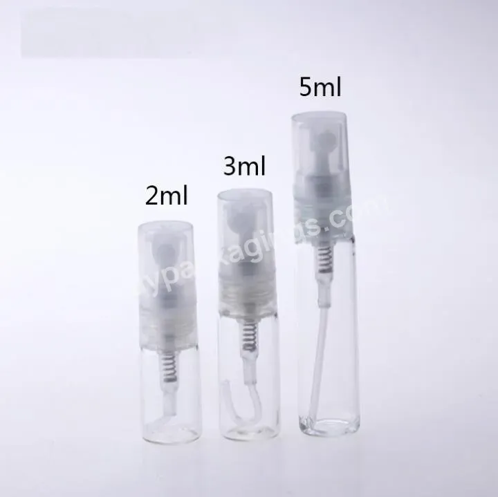 2ml 3ml 5ml Perfume Bottle Clear Glass Essential Spray Bottle Cosmetic Bottles Container