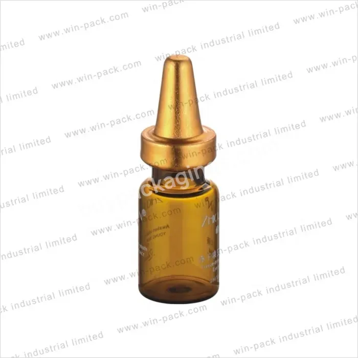 2ml Lock Amber Glass Bottls Penicillin Bottle Powder Liquid Bottle Serum Cosmetic Packaging With Cap