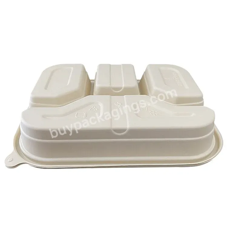 3 4 5 Compartment Eco Friendly Biodegradable Disposable Packaging Cornstarch Corn Starch Takeaway Bento Lunch Box Food Container