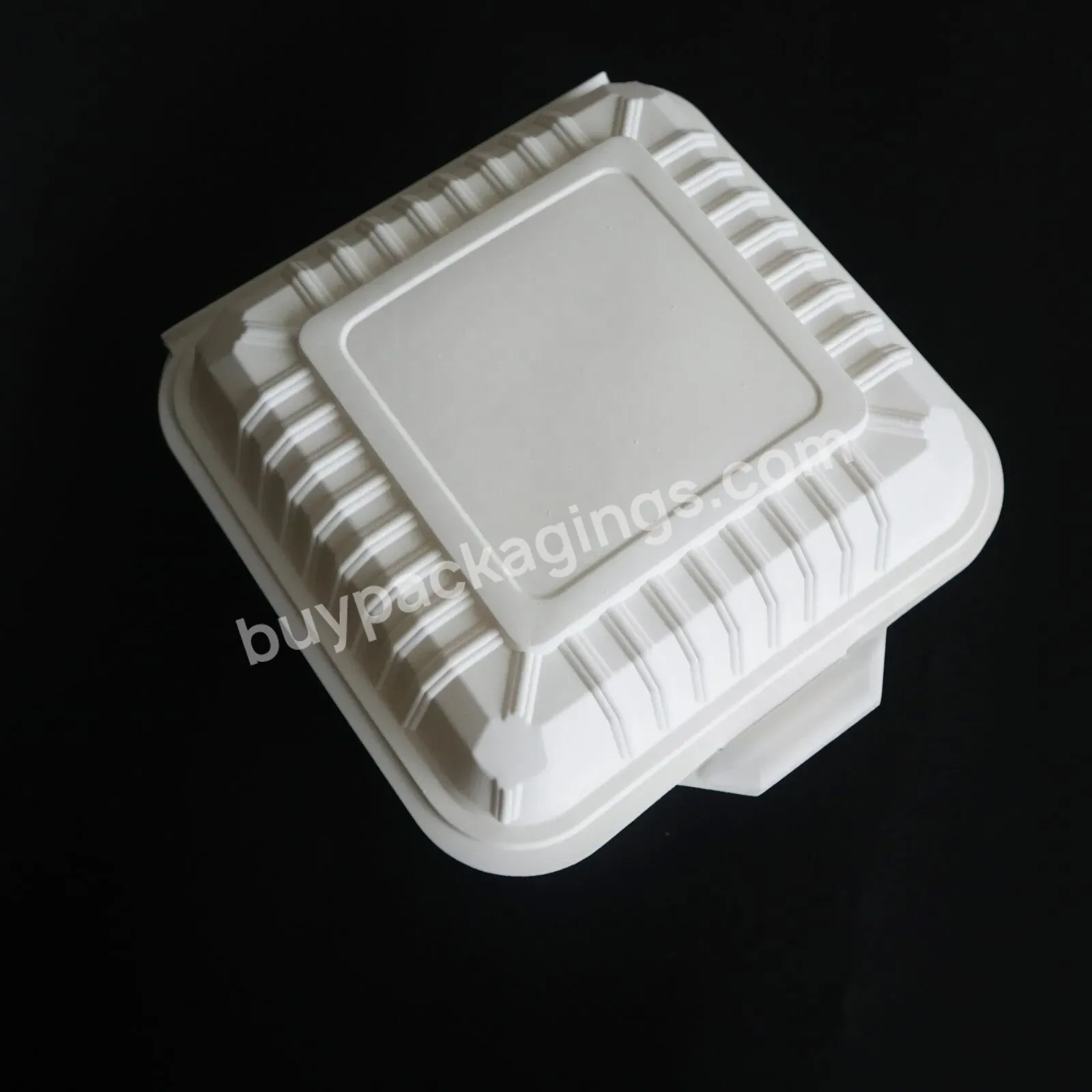 3 Compartment Hinged Clamshell Corn Starch Biodegradable Takeaway Disposable Plastic Food Meal Prep Containers