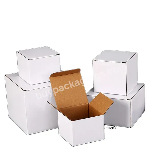 3 Layer Corrugated Paper White Box Mailer Packaging Custom Corrugated Box