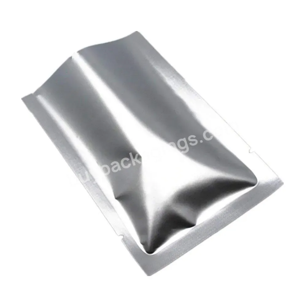 3 Layers Laminated Food Grade Three Sides Seal Aluminum Foil Bags With Tear Notch