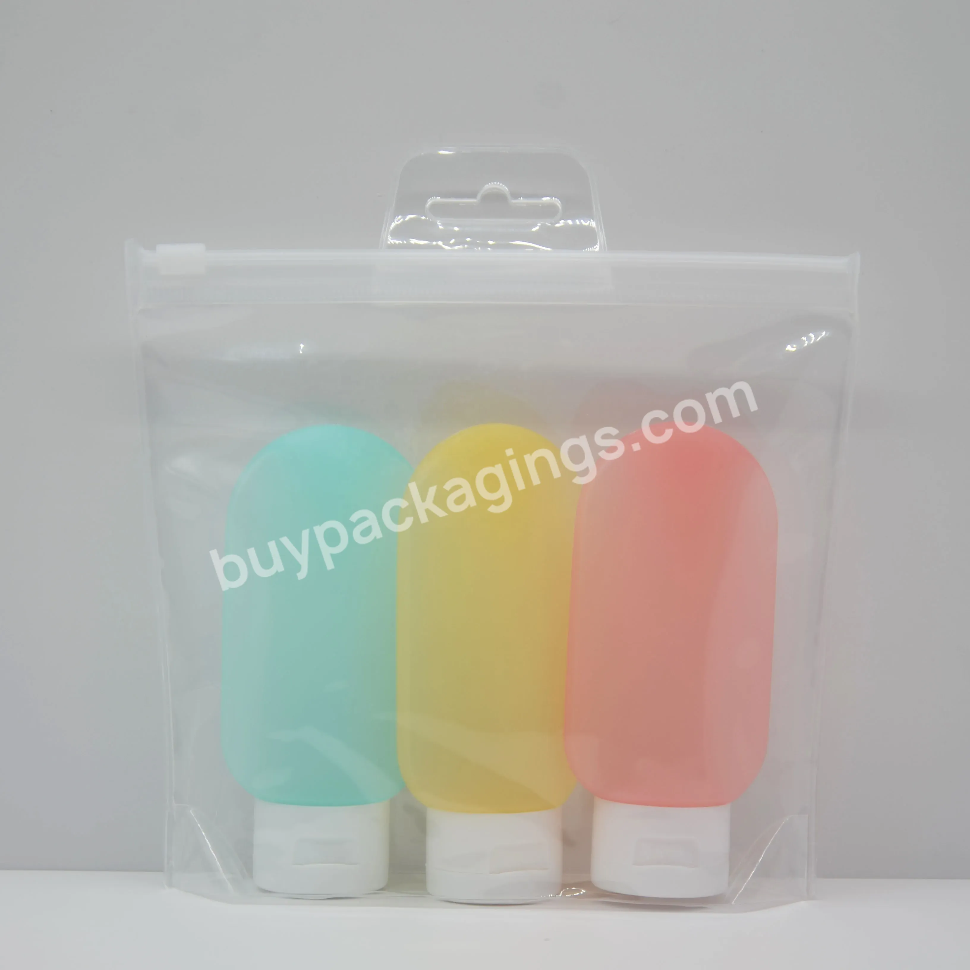 3 Pieces Of Suede Pe Cosmetic Bottle 60ml Travel Accessory Bottle Set