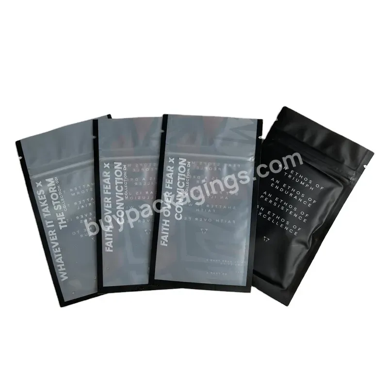 3 Side Seal Resealable Pouch Smell Proof Mylar Bags Black Aluminum Foil Zip Lock Small Plastic Jewelry Accessory Pouch