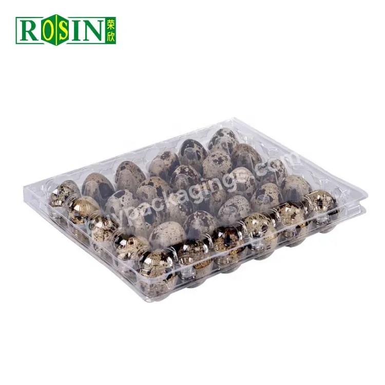 30 Holes Pet Clear Transparent Quail Egg Cartons Packaging Plastic Tray