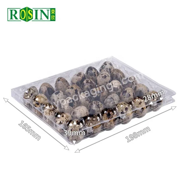 30 Holes Pet Clear Transparent Quail Egg Cartons Packaging Plastic Tray