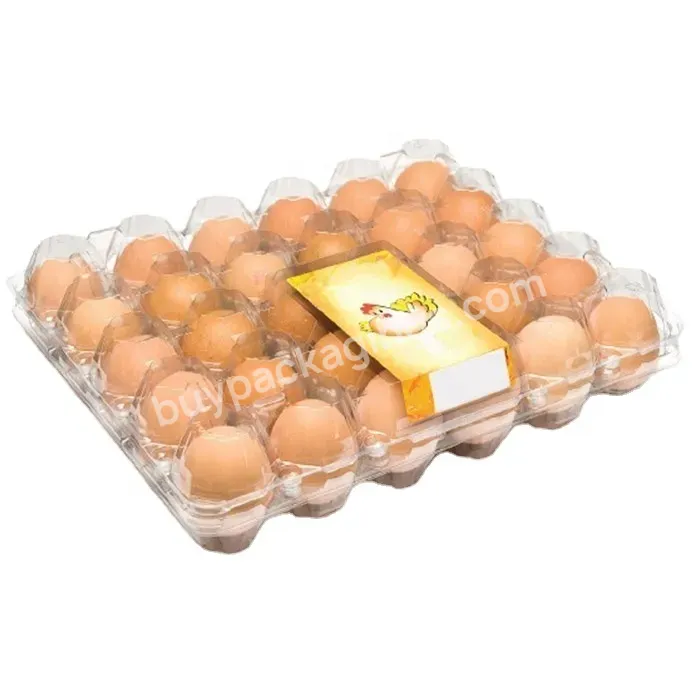 30 Holes Pvc Pet Transparent Rectangular Plastic Blister Egg Tray