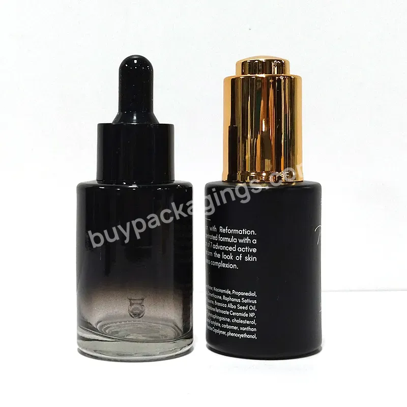 30 Ml 50 Ml Pink Glass Dropper Bottle Black Glass Bottle Customised Serum Bottles With Gold Dropper Lids