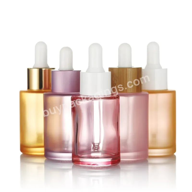 30 Ml Glass Essential Oil Dropper Bottle Skin Care Oil Bottles 1oz Empty Frosted Pink 30ml Serum Bottle