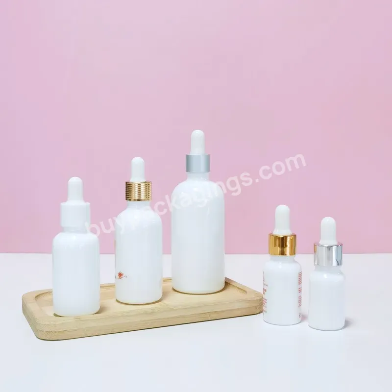 30 Ml Opal Glass Dropper Bottle 1 Oz Essential Oil Packaging White Glass Bottle With Dropper