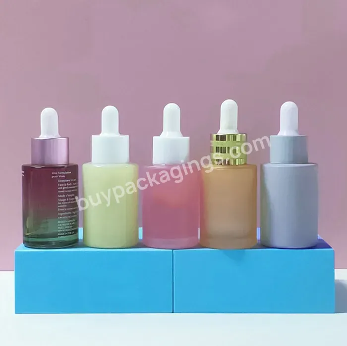 30 Ml Pink Blue Amber Glass Dropper Bottle 30ml White Black Clear Glass Serum Dropper Bottle Essential Oil Dropper Bottle