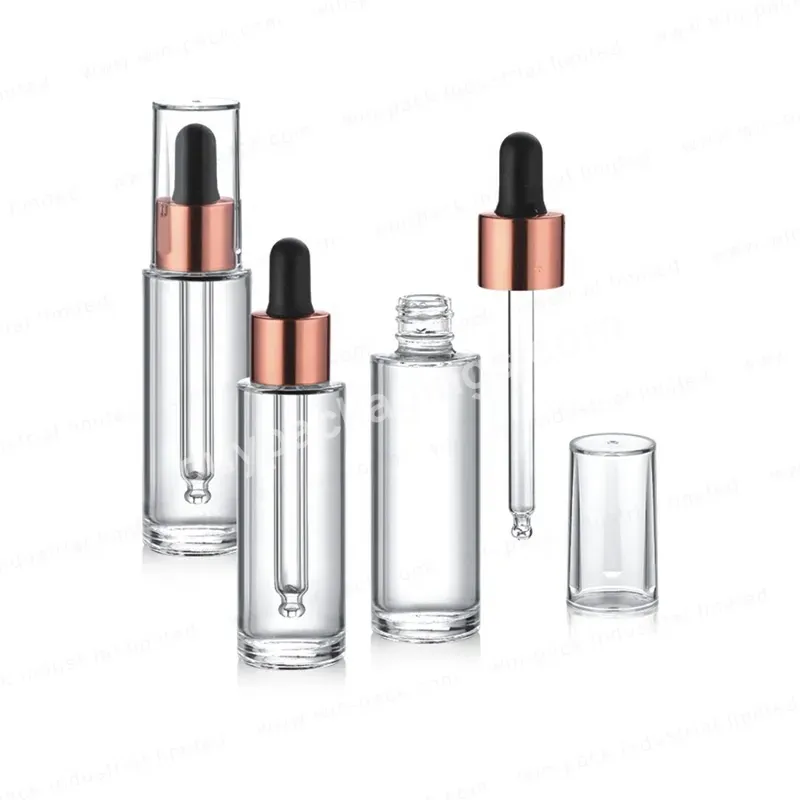 30 Ml Pretty Serum Bottles Essence Clear Cylinder Skincare Containers And Packaging