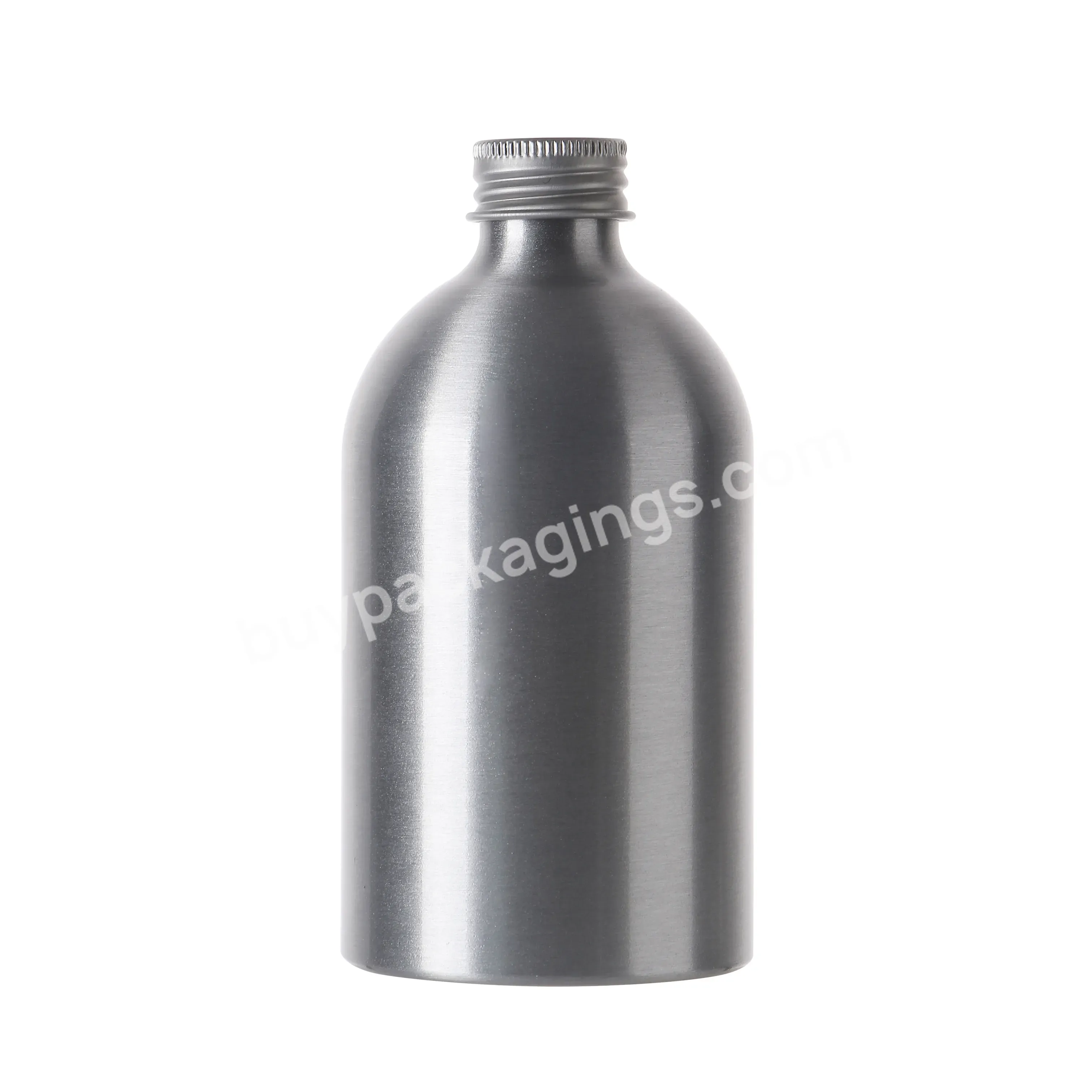 300 Ml Silver Refillable Aluminum Oil Bottle With Metal Screw Lid