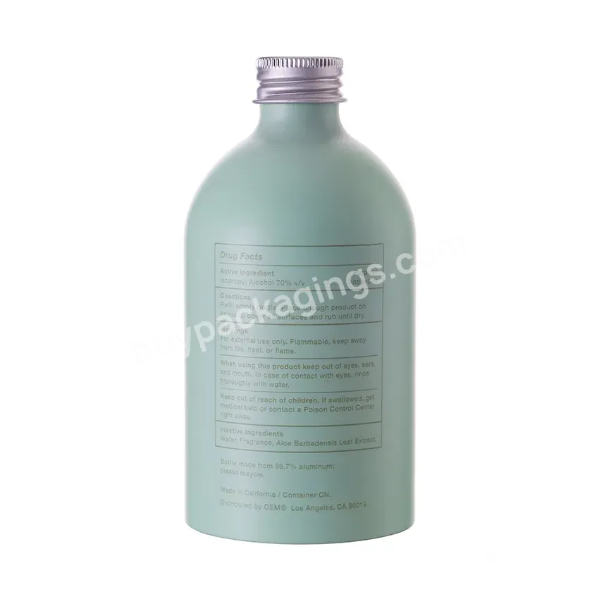 300 Ml Silver Refillable Aluminum Oil Bottle With Metal Screw Lid