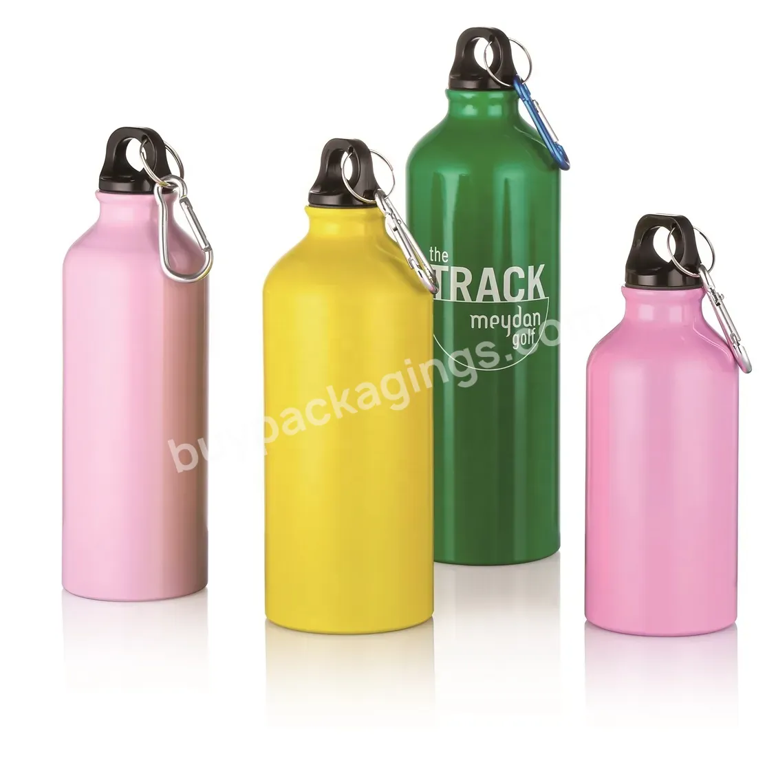 300/350/400/500/600/750/1000ml Food Grade Aluminum Sports Water Drink Bottles With Key Chain